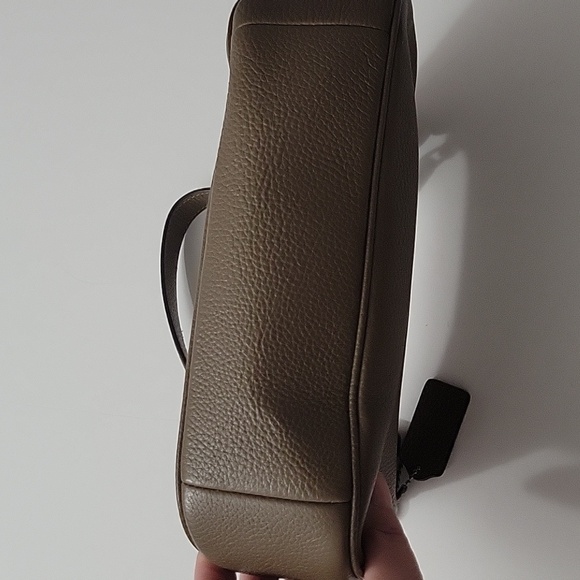 NWOT Coach Brown Pebbled Leather Shoulder Bag With Short Stap Only - Picture 6 of 13